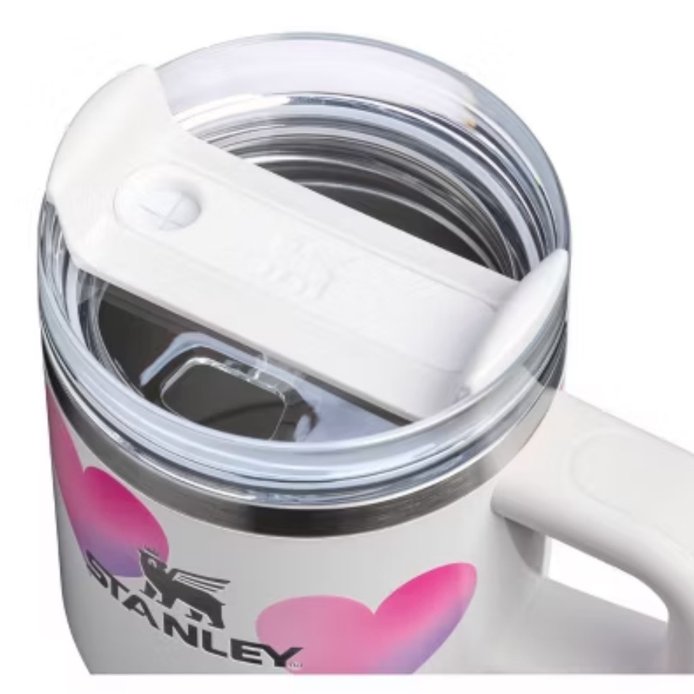 Stanley 20 oz Stainless Steel H2.0 Flowstate Quencher Tumbler Frost Heart - Picture 3 of 3
